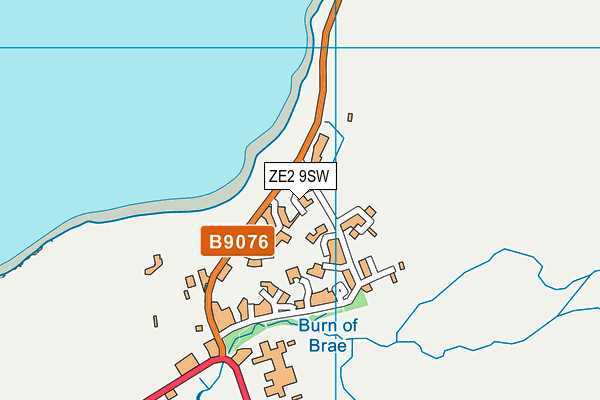 ZE2 9SW map - OS VectorMap District (Ordnance Survey)