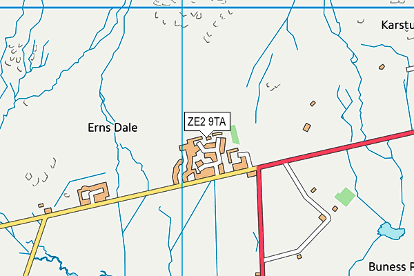 ZE2 9TA map - OS VectorMap District (Ordnance Survey)