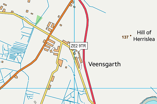 ZE2 9TR map - OS VectorMap District (Ordnance Survey)