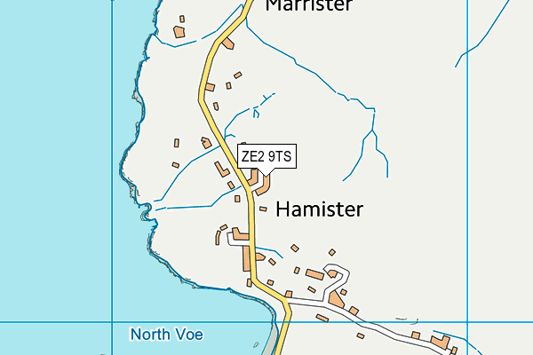 ZE2 9TS map - OS VectorMap District (Ordnance Survey)