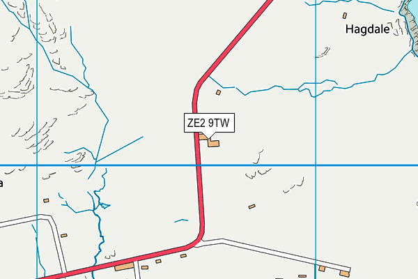 ZE2 9TW map - OS VectorMap District (Ordnance Survey)