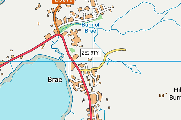 ZE2 9TY map - OS VectorMap District (Ordnance Survey)