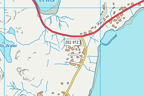 ZE2 9TZ map - OS VectorMap District (Ordnance Survey)