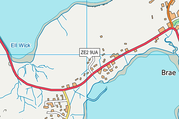 ZE2 9UA map - OS VectorMap District (Ordnance Survey)