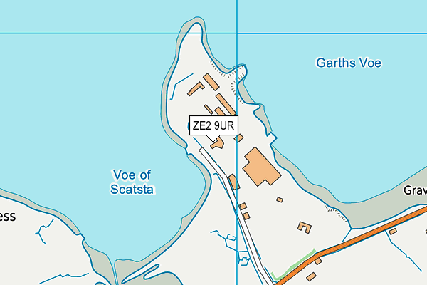 ZE2 9UR map - OS VectorMap District (Ordnance Survey)