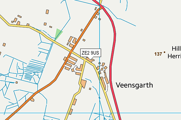 ZE2 9US map - OS VectorMap District (Ordnance Survey)