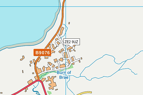 ZE2 9UZ map - OS VectorMap District (Ordnance Survey)