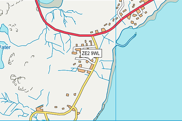 ZE2 9WL map - OS VectorMap District (Ordnance Survey)