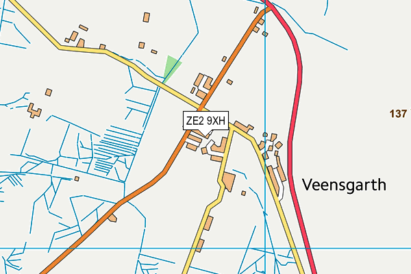 ZE2 9XH map - OS VectorMap District (Ordnance Survey)