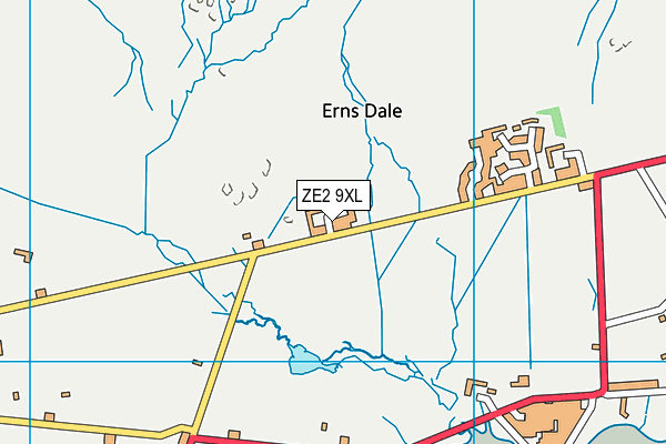 ZE2 9XL map - OS VectorMap District (Ordnance Survey)