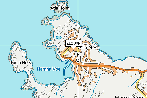 ZE2 9XN map - OS VectorMap District (Ordnance Survey)