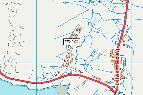 ZE2 9XQ map - OS VectorMap District (Ordnance Survey)