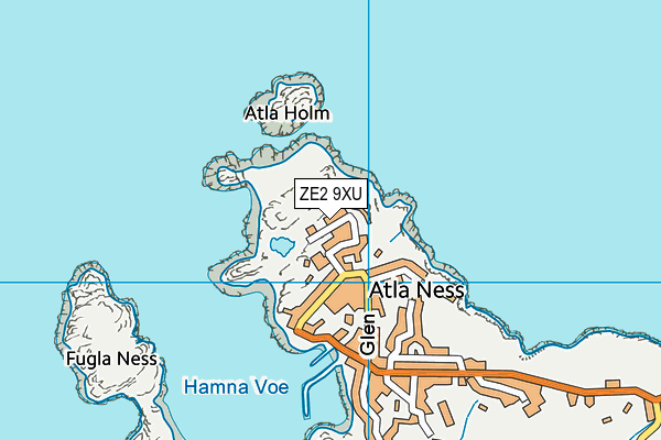 ZE2 9XU map - OS VectorMap District (Ordnance Survey)