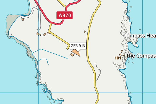 ZE3 9JN map - OS VectorMap District (Ordnance Survey)