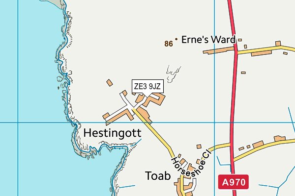 ZE3 9JZ map - OS VectorMap District (Ordnance Survey)