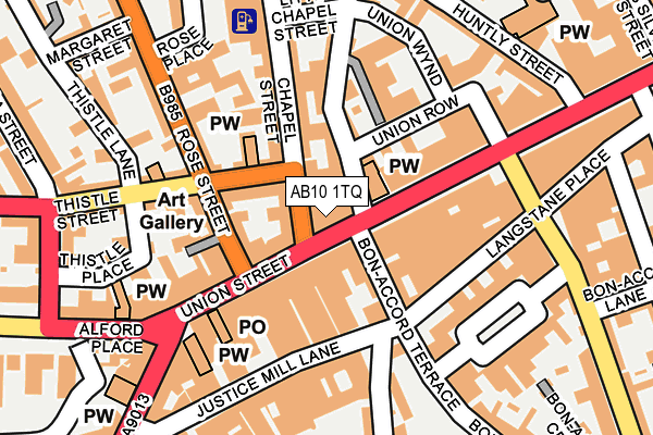AB10 1TQ map - OS OpenMap – Local (Ordnance Survey)