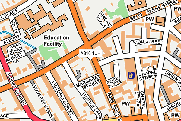 AB10 1UH map - OS OpenMap – Local (Ordnance Survey)