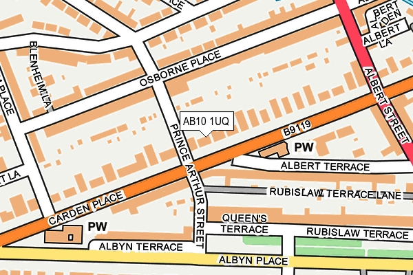 AB10 1UQ map - OS OpenMap – Local (Ordnance Survey)