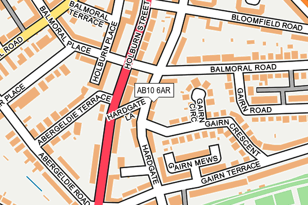 AB10 6AR map - OS OpenMap – Local (Ordnance Survey)