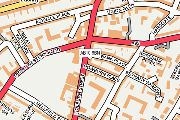 AB10 6BN map - OS OpenMap – Local (Ordnance Survey)