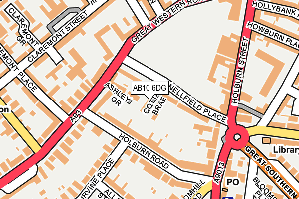AB10 6DG map - OS OpenMap – Local (Ordnance Survey)