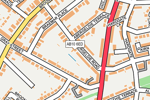 AB10 6ED map - OS OpenMap – Local (Ordnance Survey)