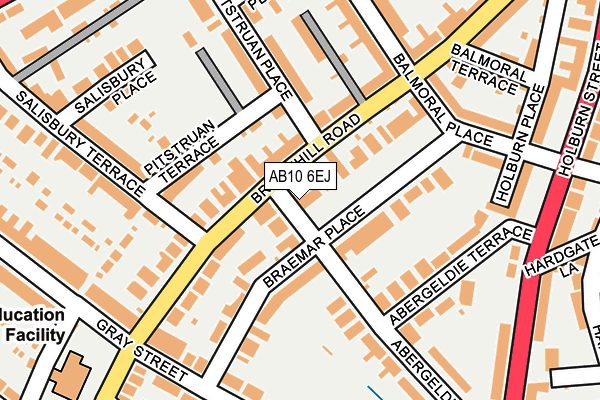AB10 6EJ map - OS OpenMap – Local (Ordnance Survey)