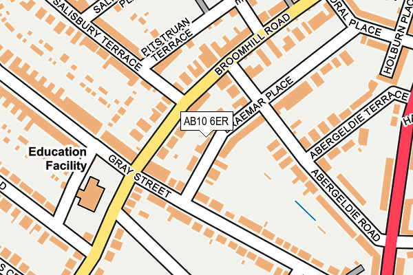 AB10 6ER map - OS OpenMap – Local (Ordnance Survey)