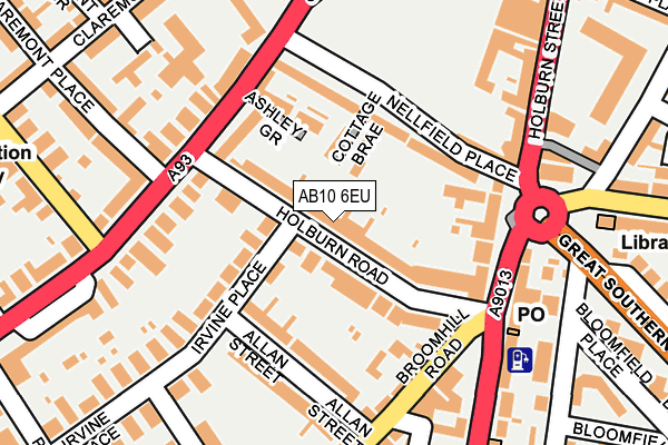 AB10 6EU map - OS OpenMap – Local (Ordnance Survey)