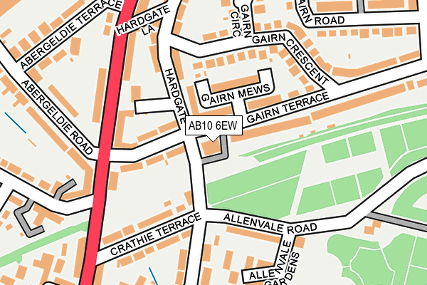 AB10 6EW map - OS OpenMap – Local (Ordnance Survey)
