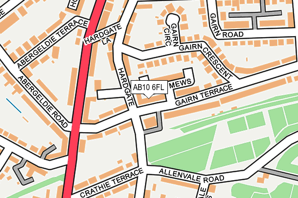 AB10 6FL map - OS OpenMap – Local (Ordnance Survey)