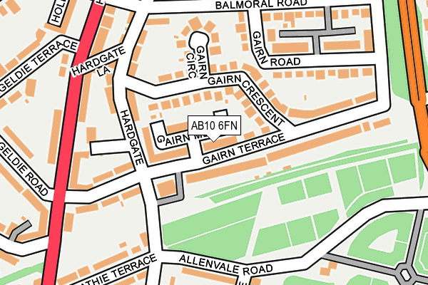 AB10 6FN map - OS OpenMap – Local (Ordnance Survey)