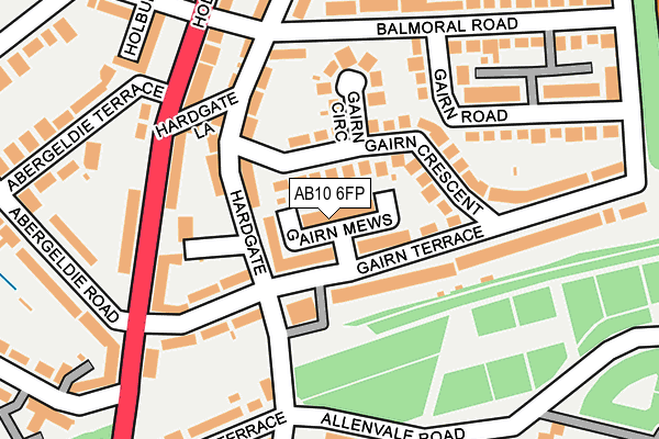 AB10 6FP map - OS OpenMap – Local (Ordnance Survey)