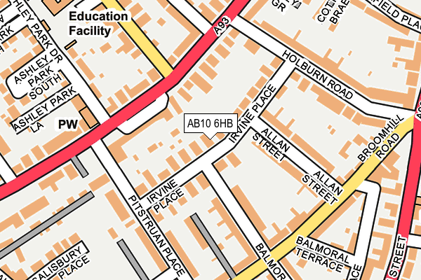AB10 6HB map - OS OpenMap – Local (Ordnance Survey)