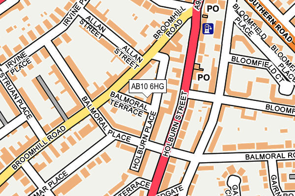AB10 6HG map - OS OpenMap – Local (Ordnance Survey)