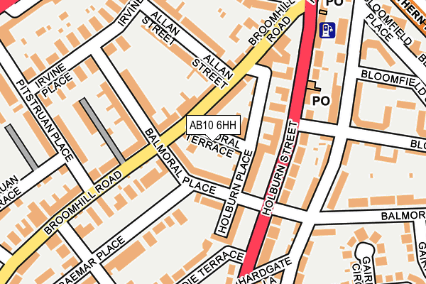 AB10 6HH map - OS OpenMap – Local (Ordnance Survey)