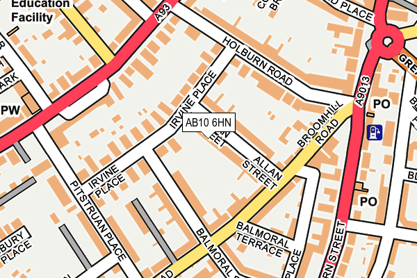 AB10 6HN map - OS OpenMap – Local (Ordnance Survey)