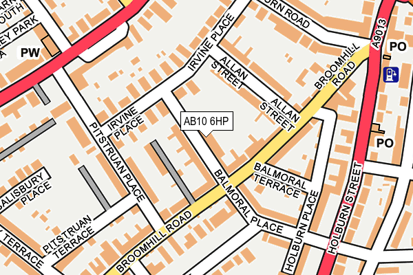 AB10 6HP map - OS OpenMap – Local (Ordnance Survey)