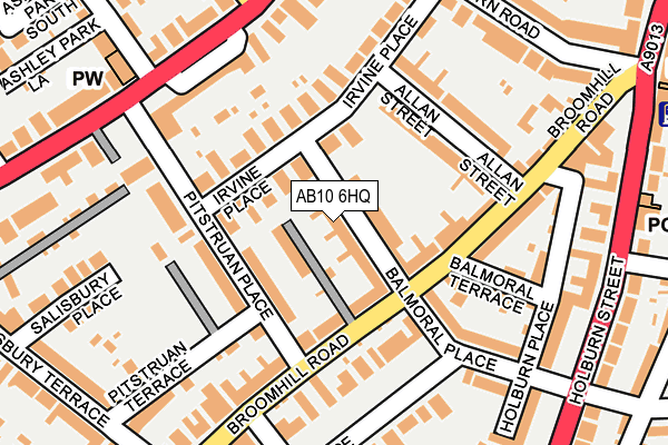AB10 6HQ map - OS OpenMap – Local (Ordnance Survey)