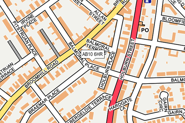 AB10 6HR map - OS OpenMap – Local (Ordnance Survey)