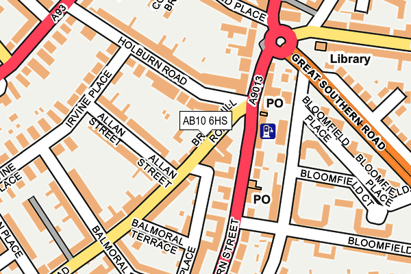 AB10 6HS map - OS OpenMap – Local (Ordnance Survey)
