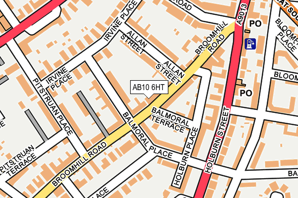AB10 6HT map - OS OpenMap – Local (Ordnance Survey)