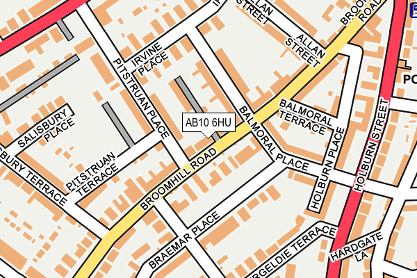 AB10 6HU map - OS OpenMap – Local (Ordnance Survey)