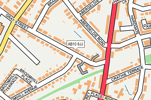 AB10 6JJ map - OS OpenMap – Local (Ordnance Survey)