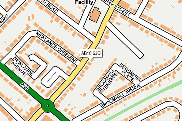 AB10 6JQ map - OS OpenMap – Local (Ordnance Survey)