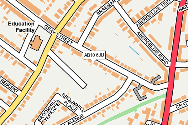 AB10 6JU map - OS OpenMap – Local (Ordnance Survey)