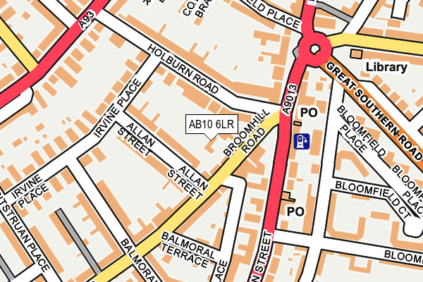 AB10 6LR map - OS OpenMap – Local (Ordnance Survey)