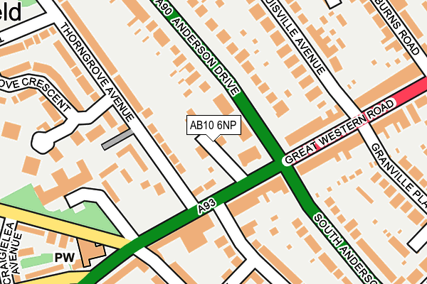 AB10 6NP map - OS OpenMap – Local (Ordnance Survey)