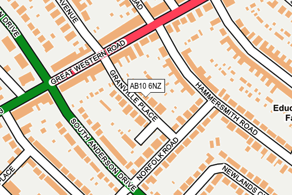 AB10 6NZ map - OS OpenMap – Local (Ordnance Survey)