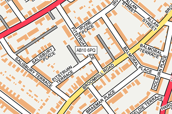 AB10 6PQ map - OS OpenMap – Local (Ordnance Survey)